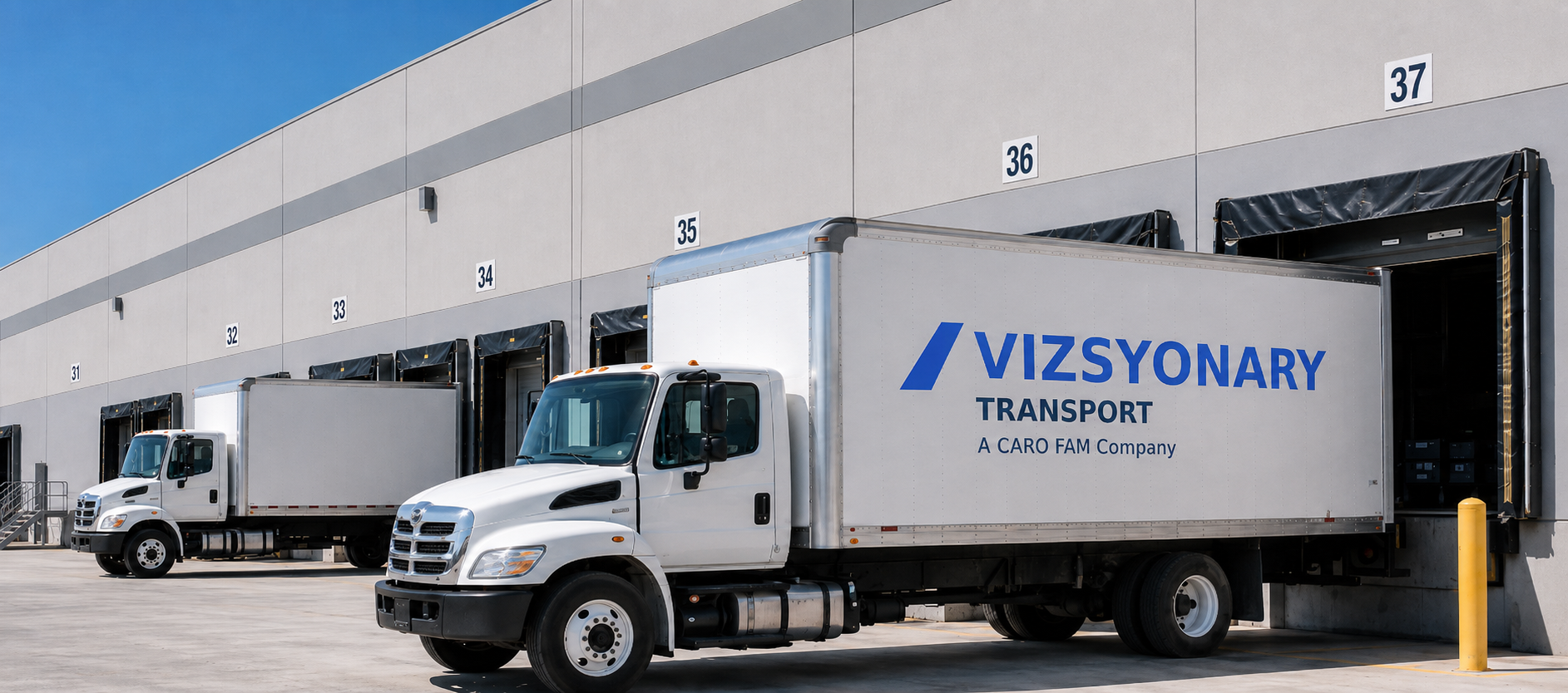 Box truck at a loading dock